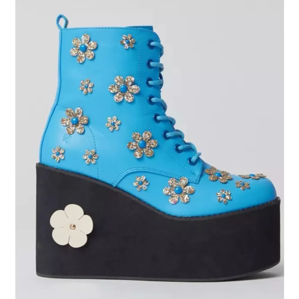 KOI Lotus Junkie Flower Platform Ankle Boot